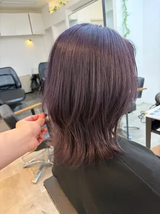 ミディアム カラー 🥀韓国ヘア🥀 宮津真菜のヘアスタイル