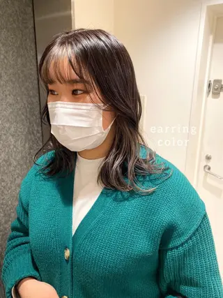 ミディアム カラー ヘアアレンジ ボブ /ニュアンス/ satomi🧸💖のヘアスタイル