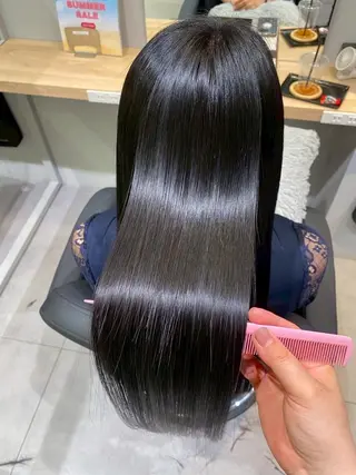 ロング パーマ 縮毛矯正リピート90 %超/髪質改善/井口のヘアスタイル