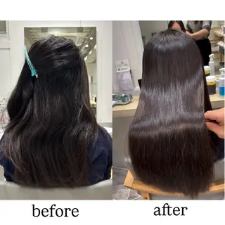 セミロング 髪質改善/縮毛矯正/ クロサカ ユウナのヘアスタイル