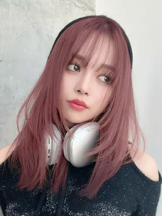 ミディアム カラー KURO/韓国ヘア /レイヤーカットのヘアスタイル