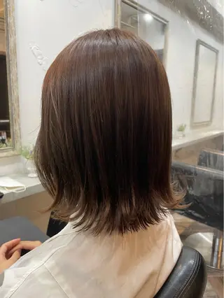 ミディアム カラー 庭山 理沙のヘアスタイル