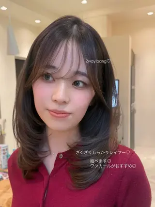 ミディアム VIEW GINZA所属・fitするカット♡ 暖色/ふうか◠‿◠のヘアスタイル