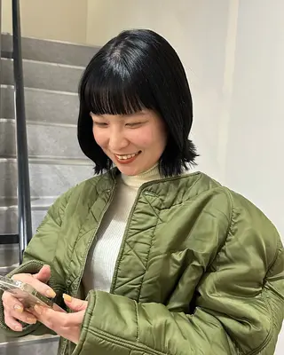 ミディアム nao/福岡美容室 パーマ/ボブパーマのヘアスタイル