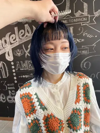 ミディアム カラー パーマ メンズヘア/レイヤー /ボブ山内春輝のヘアスタイル