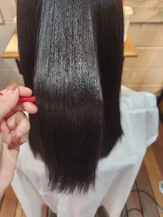 セミロング パーマ ユウナ/眉ワックス /メンズカットモデルのヘアスタイル