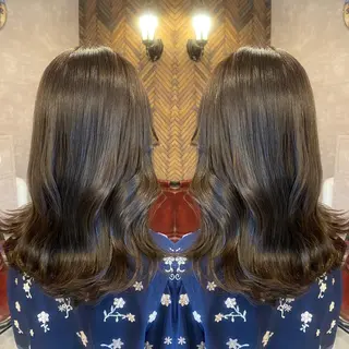 セミロング カラー tocca 💜石田愛結💜のヘアスタイル