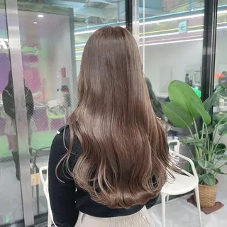 ロング カラー ヘアアレンジ YUZA grow HAIR 札幌所属・韓国ヘア指名率 No. 1小堀京介のヘアスタイル