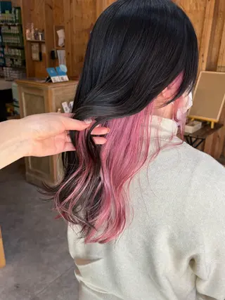 カラー まろみ暖色×ボブ ×chia🕯のヘアスタイル