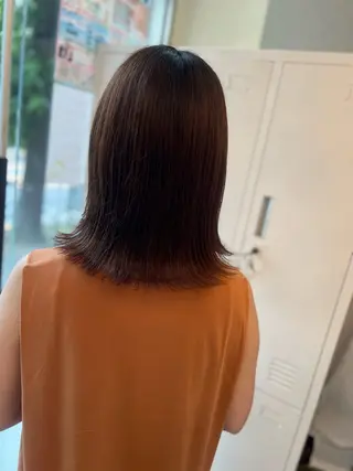ミディアム カラー 艶グレージュカラー 美髪特化美容師のヘアスタイル