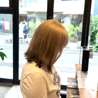 ミディアム カラー うるツヤハイトーン✨ /西川郁巳のヘアスタイル