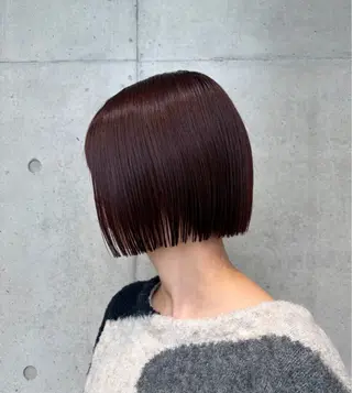ショート カラー ヘアアレンジ ボブ艶モテカラー🫧 カリンのヘアスタイル
