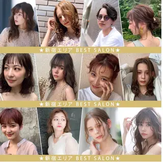 ミディアム カラー パーマ ヘアアレンジ メンズ キッズ ネイル マツエク・マツパ 新宿駅近♡友達とOK 🦋W -ワット -のヘアスタイル