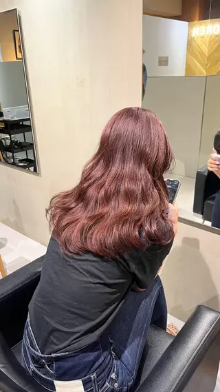 ロング カラー レイヤーカット🐩 透明感カラー モカのヘアスタイル