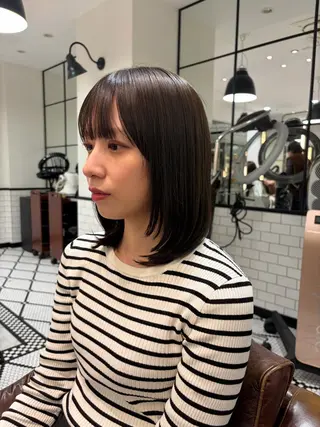 ミディアム MINX似合わせボブ 髪質改善/岩城槙乃介のヘアスタイル