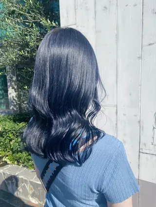 セミロング カラー ヘアアレンジ 韓国レイヤーカット/ 儚げカラーチナツのヘアスタイル