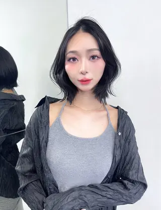 ミディアム カラー ヘアアレンジ 韓国ヘア/髪質改善 TAKAHIROのヘアスタイル