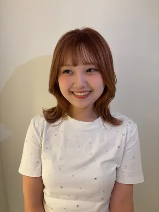 ミディアム ハイトーン/ ハイライト真柚🍨のヘアスタイル