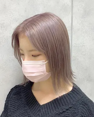 ミディアム カラー ブリーチソムリエ認定 梅田茶屋町Eir辻のヘアスタイル
