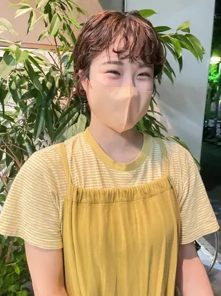 ショート パーマ パーマ/レイヤー 岩山丈一郎のヘアスタイル