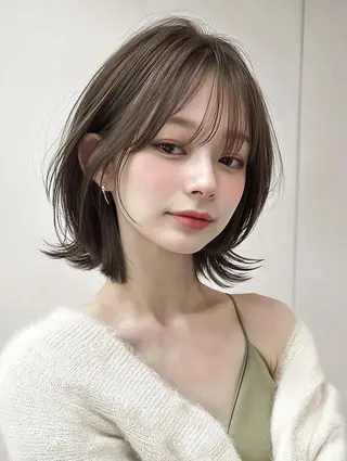 セミロング ヘアアレンジ レイヤー／Wカラー ／マッキーのヘアスタイル