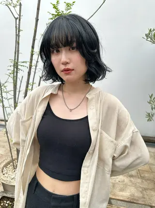 ミディアム お悩み解決パーマ hana🩰のヘアスタイル