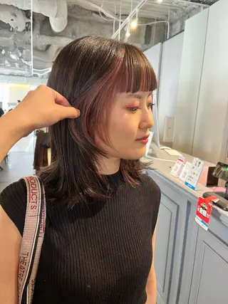 ミディアム カラー ショート/パーマ/ カラー/FUKOのヘアスタイル