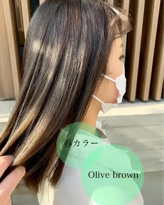 ロング カラー パーマ 髪質改善/縮毛矯正 艶カラー/珠聡のヘアスタイル