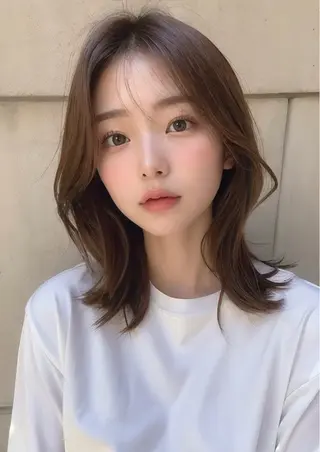 ミディアム カラー レイヤーカット❤︎ 韓国ヘア❤︎YUKAのヘアスタイル