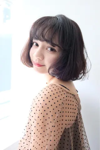 ミディアム 似合わせ艶髪カラー ❤️ハダユミのヘアスタイル