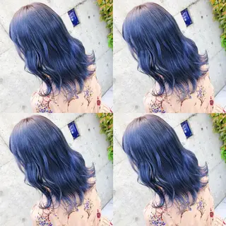 ロング カラー ヘアアレンジ メンズ キッズ 💟Chloe原宿店 🩶ハイトーンのヘアスタイル