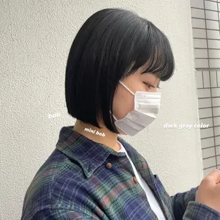 ショート カラー パーマ ヘアアレンジ メンズ キッズ ネイル マツエク・マツパ 透明感カラー・レイヤ ー🎀amika🎀のヘアスタイル