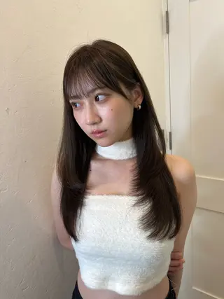 セミロング カラー 山崎/ボブ縮毛矯正 レイヤー髪質改善のヘアスタイル