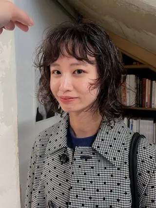 ミディアム パーマ amy.所属・パーマ/レイヤー 岩山丈一郎のヘアスタイル