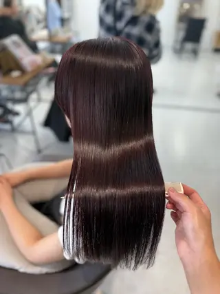 ロング 山崎結菜 🫧透明感カラーのヘアスタイル
