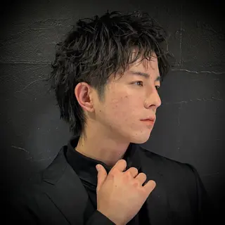 ショート メンズ スパイキーショート 心斎橋【戸兵吏駒】のヘアスタイル