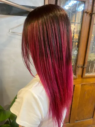 ロング カラー ヘアアレンジ DISCOHAIRsanc（ルジャルダン町田）所属・烏山 達也のヘアスタイル