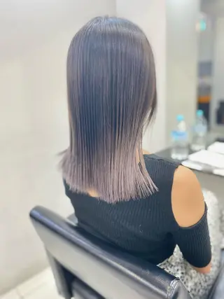 セミロング カラー opus 店長大和 レイヤー/赤み消しのヘアスタイル