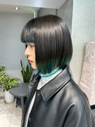 ショート レイヤー×ツヤカラー 渋谷/kougaのヘアスタイル