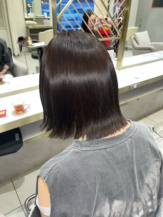 ミディアム 吹田 駿 髪質改善縮毛矯正のヘアスタイル