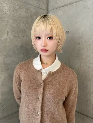 ミディアム カラー レイヤーカットとハイ トーン/HIROKIのヘアスタイル