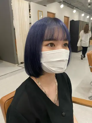 ミディアム カラー 韓国ヘア特化💍 tiam💍ブリーチのヘアスタイル