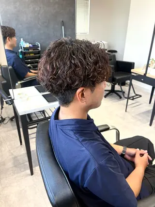 ミディアム パーマ メンズ 浜松/メンズサロン/ Yuna🐈‍⬛🫧のヘアスタイル