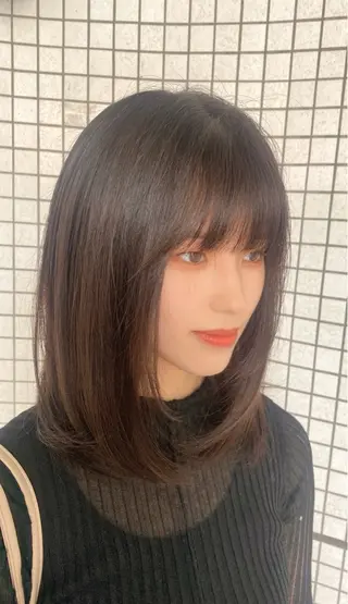 ミディアム 飯富 信二のヘアスタイル