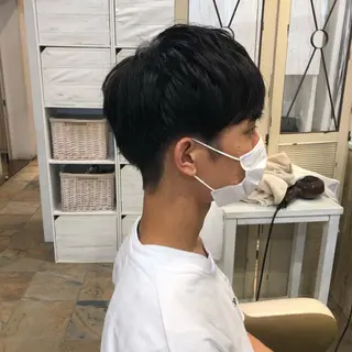 ショート カラー パーマ メンズ メンズサロン💈 吉岡陽【中野】のヘアスタイル