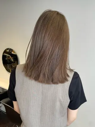 セミロング カラー ヘアアレンジ maoブリーチ無し 似合わせカラーのヘアスタイル
