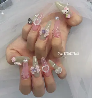 ネイル momo 長さだしのネイルデザイン