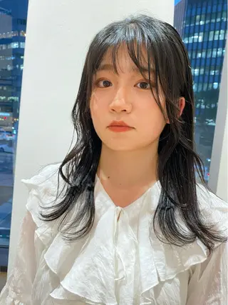 ロング 増井 彩乃のヘアスタイル