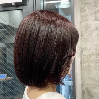 ミディアム カラー 透けカラー/ アレンジ/篠崎渚彩のヘアスタイル