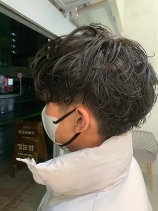 ショート パーマ メンズ ROMMY.×Homme所属・ミニモ限定‼️ メンズカット✂️のヘアスタイル